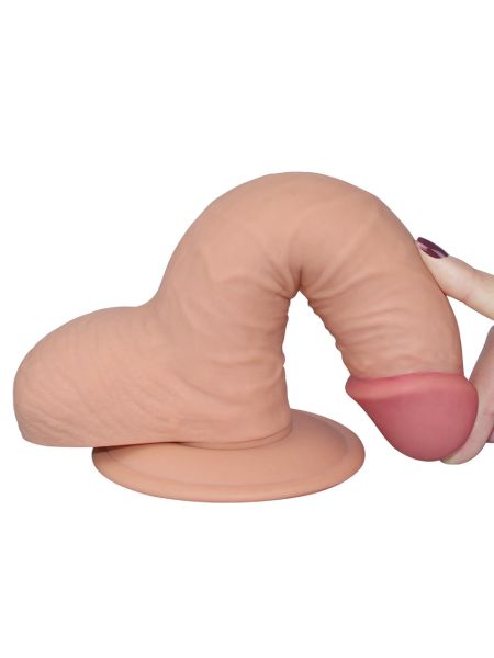 Dildo grube żylaste z przyssawką i jadrami 18 cm - 6