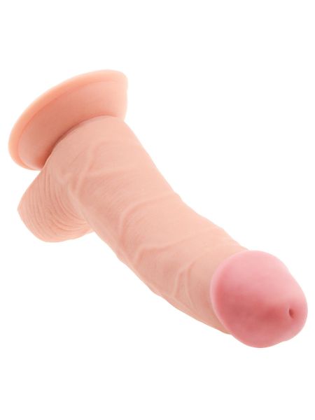 Dildo grube żylaste z przyssawką i jadrami 18 cm - 4