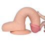 Dildo grube żylaste z przyssawką i jadrami 18 cm - 6