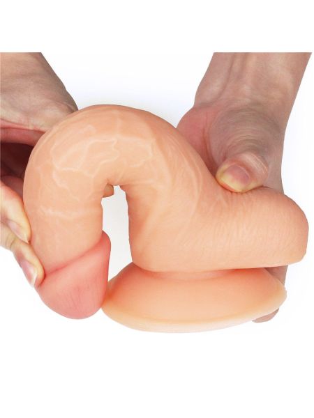 Gruby penis wyżyłowany  z przyssawką dildo 18 cm - 12