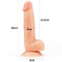 Penis wyżyłowany gruby z przyssawką dildo 18 cm - 10