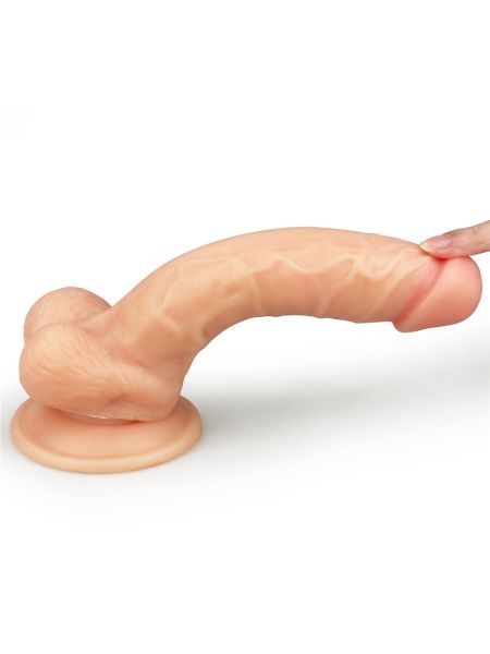 Penis giętki żyły gruby z przyssawką dildo 20 cm - 10