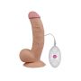 Penis realistyczne dildo z jądrami i wibracjami 21,5 cm - 4