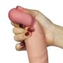 Dildo sztuczny penis eko skóra realistyczne wibracje 22 cm - 6