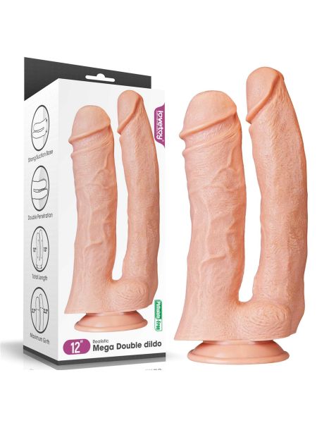 Wyżyłowane podwójne potężne dildo do sexu  33 cm