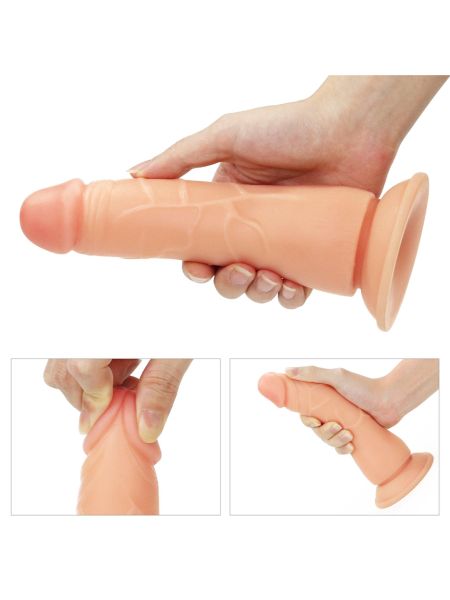 Zestaw majtki strap-on z wibrującym dildo 19cm - 15