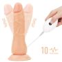 Zestaw majtki strap-on z wibrującym dildo 19cm - 14