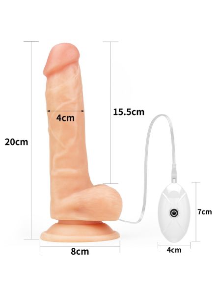 Zestaw majtki strap-on z wibrującym dildo 20cm - 13