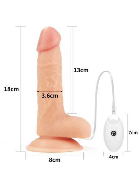 Czarny strap-on na pilot  z gumowym penisem wibracje - 10