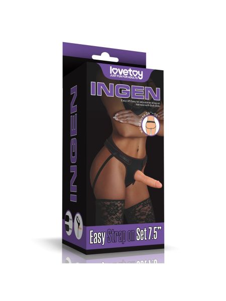 dildo strap-on realistyczny wygląd elastyczny giętki 19 cm