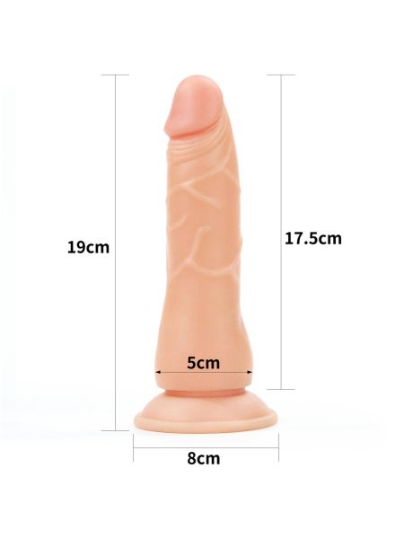 dildo strap-on realistyczny wygląd elastyczny giętki 19 cm - 3