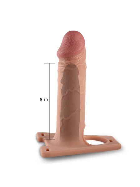 Strap-on na szelkach powiększający na penisa dildo - 7