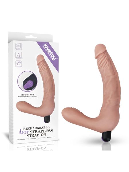 Realistyczne podwójne dildo z wypustkami strap-on