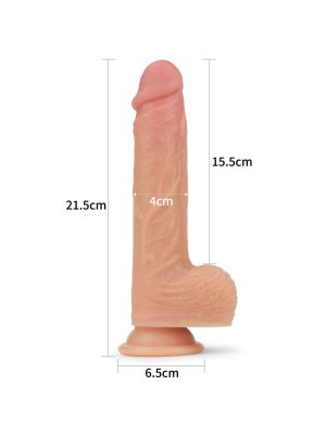 Sztuczny dildo z jądrami realistyczne obrotowe - image 2