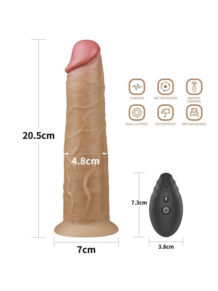 Realistyczne żylaste dildo penis  przyssawka 20,5cm - 2