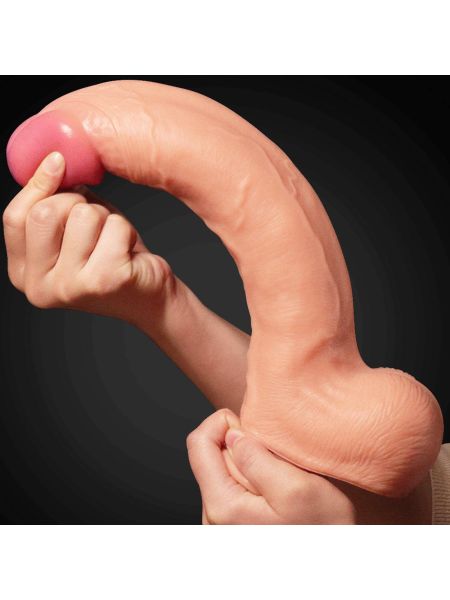 Dildo z przyssawkż grube realistyczne żylaste 30,5cm - 8