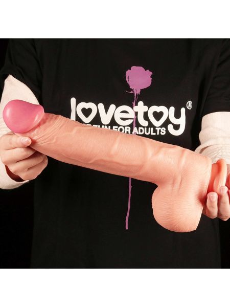 Dildo z przyssawkż grube realistyczne żylaste 30,5cm - 9