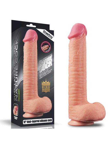 Ogromne dildo realistyczny wygląd przyssawka 30 cm