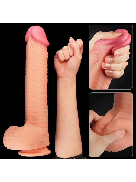 Ogromne dildo realistyczny wygląd przyssawka 30 cm - 12