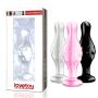 Szklane analne dildo z wypustkami 3 kolory 11,5 cm - 2