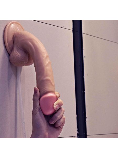 Gumowe dildo pompowane penis z funkcją wytrysku - 4