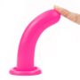 Różowe silikonowe dildo do strap-ona sex analny - 6