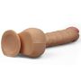 Cieliste dildo lekko zakrzywione z przyssawką 33cm - 4