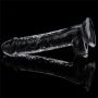 Duże dildo z przyssawką przezroczyste żelowe 19 cm - 3