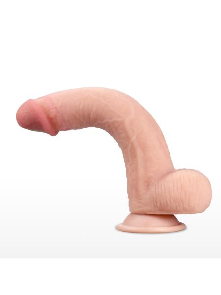 Wodoodporne dildo podwójna skóra przyssawka 23 cm - 3