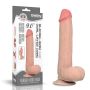 Wodoodporne dildo podwójna skóra przyssawka 23 cm - 2