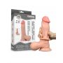 Giętkie grube żylaste dildo z jądrami 19,5 cm - 2