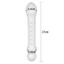 Przezroczyste zakrzywione dildo z wypustkami 17 cm - 4