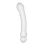 Przezroczyste zakrzywione dildo z wypustkami 17 cm - 5