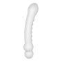 Przezroczyste zakrzywione dildo z wypustkami 17 cm - 7