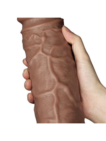 Dildo murzyńskie ogromne żyły i przyssawka 26,5 cm - 9