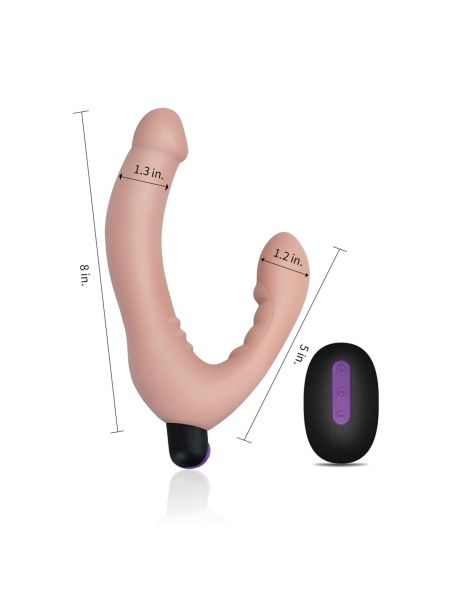 Sex lesbijski 3 poziomy wibracji podwójne dildo - 6