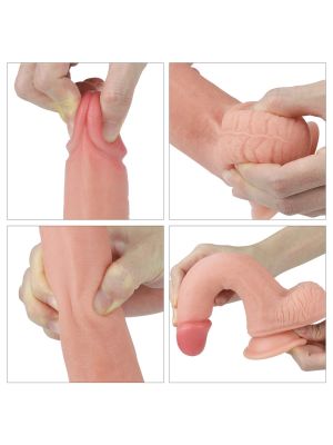 Silikonowe realistyczne dildo z przyssawką 20,5 cm - image 2