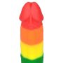 Elastyczne dildo tęczowe  z przyssawką 22,5 cm - 5