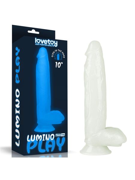 Elastyczne dildo z przyssawką podświetlane 25,5cm