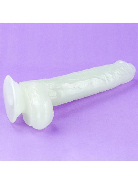 Elastyczne dildo z przyssawką podświetlane 25,5cm - 17