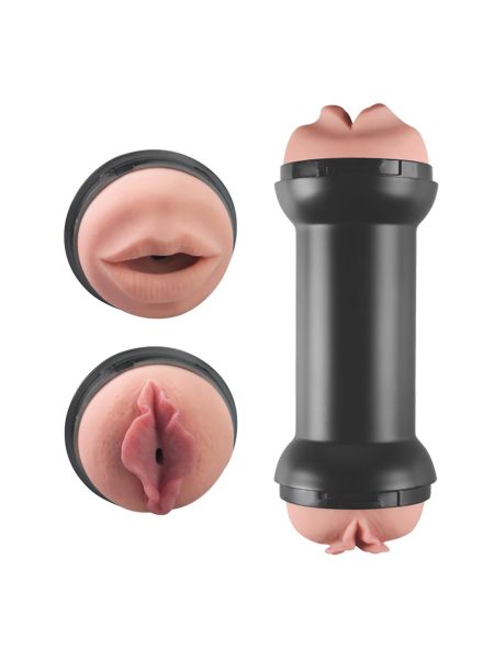 Mięciutki masturbator z dwoma końcówkami 20 cm - 5