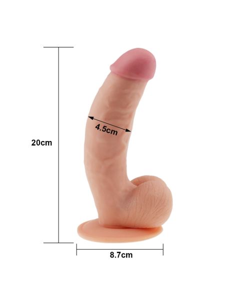 Penis grube dildo żylaste z jądrami przyssawką - 4