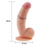 Penis grube dildo żylaste z jądrami przyssawką - 5