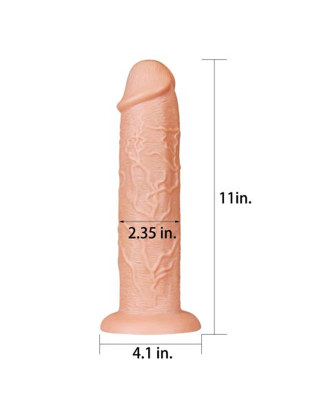 Żylaste długie potężne dildo z przyssawką 28 cm - 2