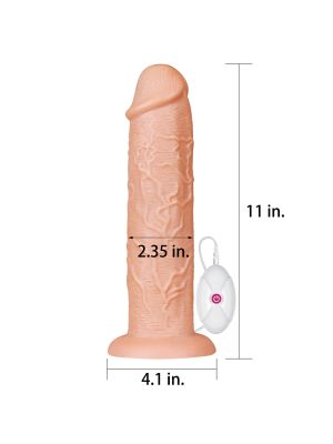 Ogromne grube dildo z przyssawką wibracje 28 cm - image 2