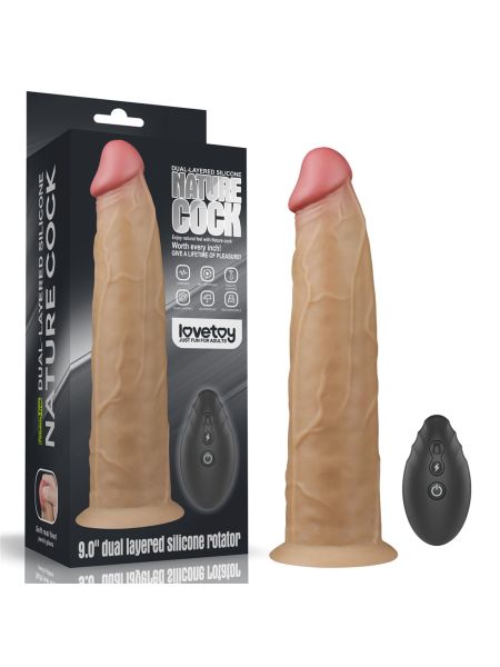 Analny giętki penis z przyssawką żylasty 23cm