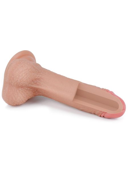 Zabawka erotyczna penis na przyssawce  żylasty 18,5 - 8