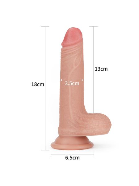 Zabawka erotyczna penis na przyssawce  żylasty 18,5 - 9