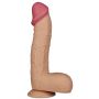 Penis dildo z mocną przyssawką duży żylasty cielisty 28,5 cm - 4