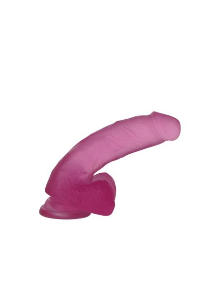 Dildo jasnoróżowe silikonowy z przyssawką 17,5 cm - 4